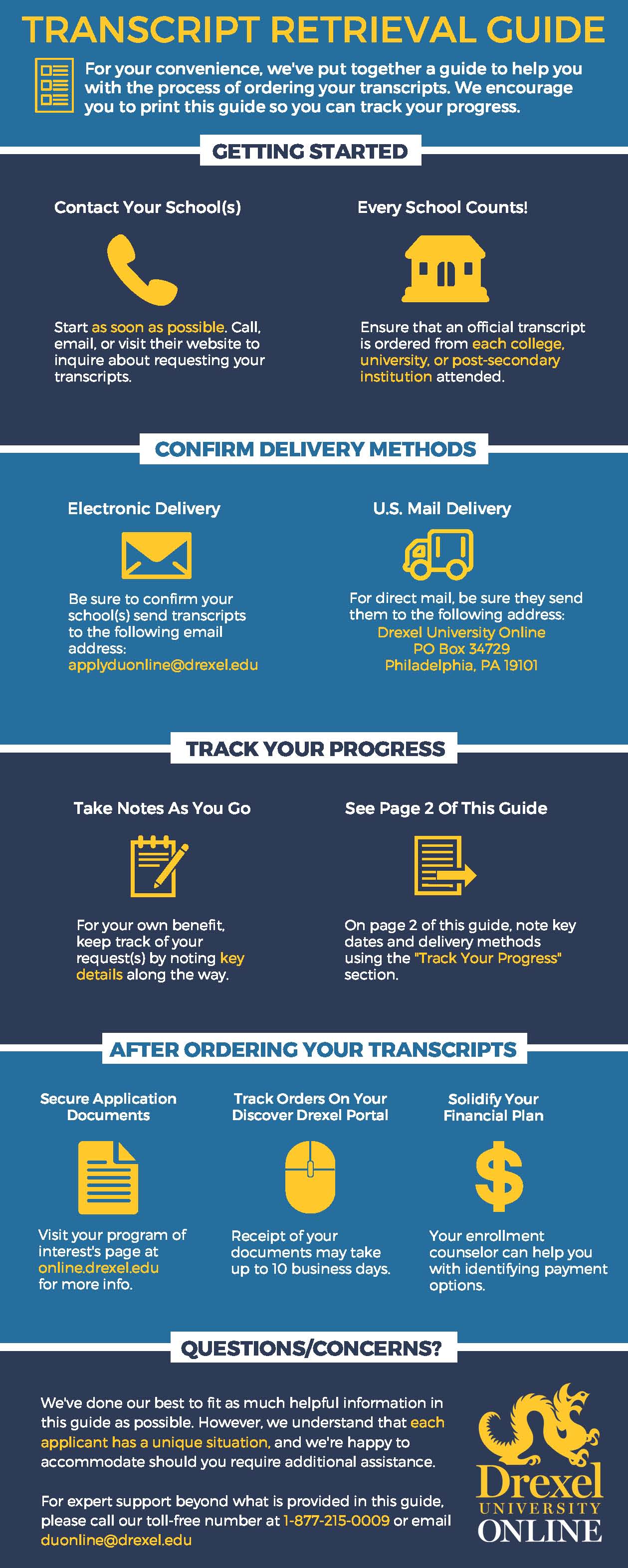 What are the typical steps for getting college transcripts online?